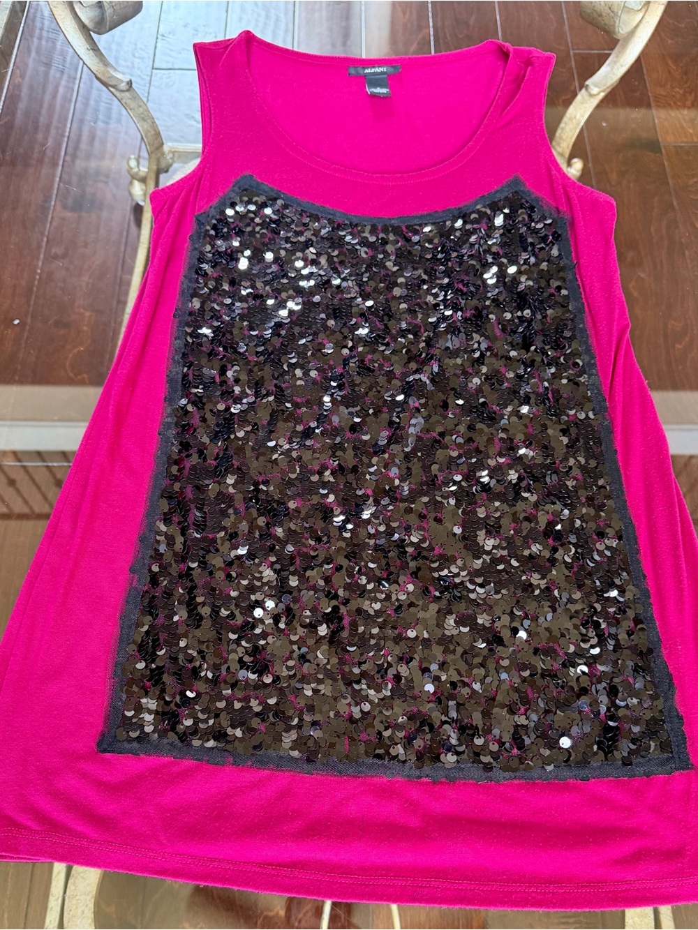 Alfani Magenta Crewneck Top